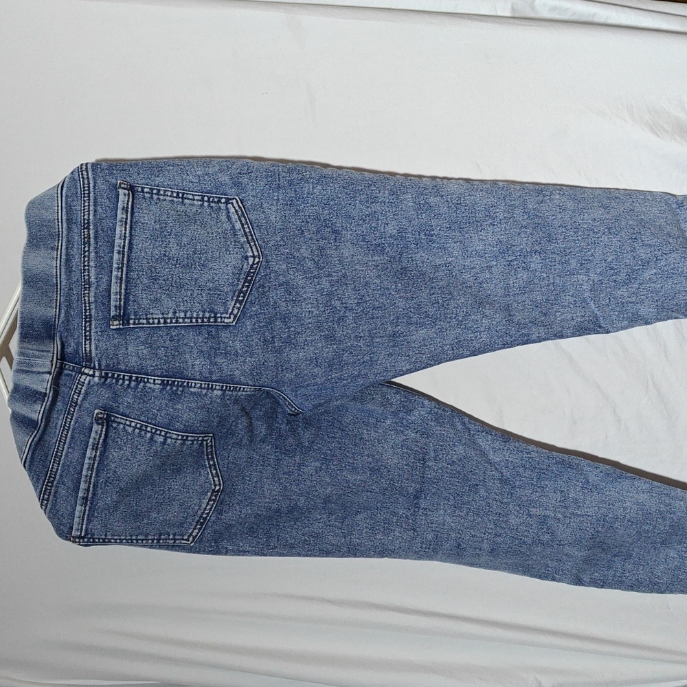 Women's stonewashed denim jeggings - Picture 2 of 3